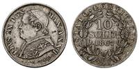 10 soldi 1867, Rzym, srebro 2.51 g, Berman 3343