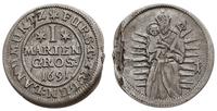 1 grosz maryjny (mariengroschen) 1691, Aw: Napis