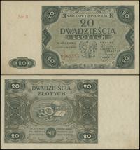 20 złotych 15.07.1947, seria B, numeracja 966555