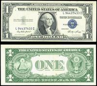 1 dolar 1935 E, niebieska pieczęć, seria L 94437
