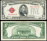 5 dolarów 1928 E, czerwona pieczęć, seria H 6011