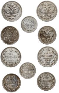 zestaw: 10, 2 x 15 i 2 x 20 kopiejek 1861 - 1875