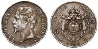 5 franków 1855/A, Paryż, srebro '900' 24.89 g, G