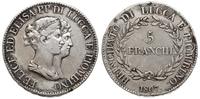 5 franków (scudo) 1807, srebro 24.65 g, CNI XI/2