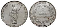 5 lirów (scudo) 1848 / M, Mediolan, srebro 24.80