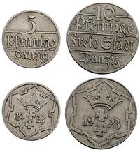 5 i 10 fenigów 1923, razem 2 sztuki