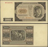 500 złotych 1.07.1948, seria AM 7489760, parę ug