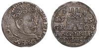 trojak 1585, Ryga, (III / lilie /15 - 85/ GR -OS