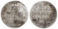 10 groszy 1831/KG, Warszawa, rzadka odmiana z 1 