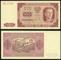 100 złotych 1.07.1948, seria KR, piękny egzempla