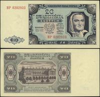 20 złotych 1.07.1948, seria HP numeracja 0282933