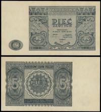 5 złotych 15.05.1946, druk w niebieskim kolorze 