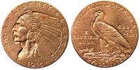 2 1/2 dolara 1915, Filadelfia, złoto 4.17g