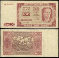 100 złotych 01.07.1948, Seria GI - " bez ramki w