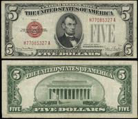 5 dolarów 1928F, Seria H 77085327 A, czerwona pi