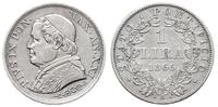 1 lir 1866/R, Rzym, odmiana z dużym popiersiem, 