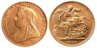 1 funt 1899, Londyn, złoto 7.93g