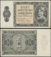 1 złoty 1.10.1938, seria IL, numeracja 8697472, 