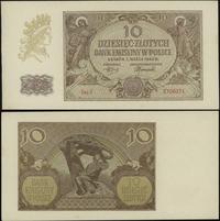10 złotych 1.03.1940, seria J, numeracja 3706071