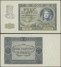 5 złotych 1.08.1941, seria AC, numeracja 6540876