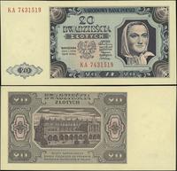 20 złotych 1.07.1948, seria KA numeracja 7431519