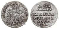 2 grosze srebrne (półzłotek) 1766 / F.S., Warsza