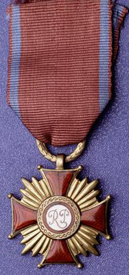 Złoty Krzyż Zasługi, brąz złocony, 41.3 mm, wers