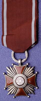 Srebrny Krzyż Zasługi, srebro, 40 mm, wersja mos