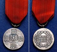 Medal XXX-lecia Polski ludowej, biały metal oksy