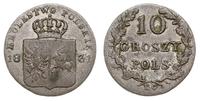 10 groszy 1831, Warszawa, odmiana ze zgiętymi ła