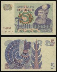 5 kronor 1968 BT, Sverige Riksbank, seria G nume
