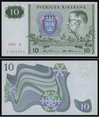 10 kronor 1985 N, Sverige Riksbank, seria F nume