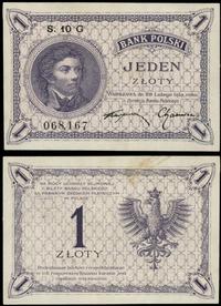 1 złoty 28.02.1919, seria 10 G numeracja 068167,