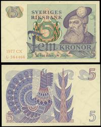 5 kronor 1977 CX, Sverige Riksbank, seria G nume