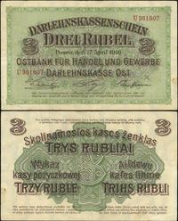 3 ruble 17.04.1916, Poznań, seria U, Miłczak P4b
