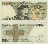 50 złotych 9.05.1975, seria AR 0800464, Miłczak 