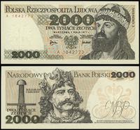 2.000 złotych 1.05.1977, Seria A 1842773, piękne