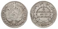 1/10 boliviano 1864, srebro "900", 2.33g, KM#150