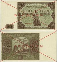 1.000 złotych 15.07.1947, SPECIMEN Ser. A 123456