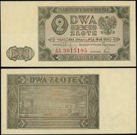 2 złote 1.07.1948, seria AA 3015195, Miłczak 134