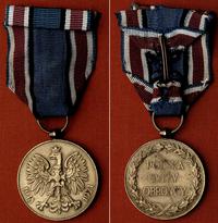 Medal Za wojnę 1918-1921, brąz, 35 mm, wstążka i