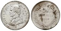 50 baiocchi 1850, Rzym, srebro ''900'', 13.32 g,
