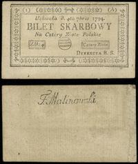 4 złote polskie 4.09.1794, seria 1-A, Lucow 43a 