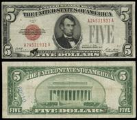 5 dolarów 1928, Seria A 24531931 A czerwona piec