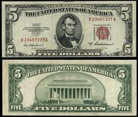 5 dolarów 1953 A, Seria B 23467337 A czerwona pi