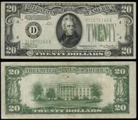 20 dolarów 1934, Seria D 15575246 A zielona piec