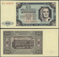 20 złotych 1.07.1948, seria KA 7432978, Lucow 12