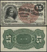 15 centów 03.03.1863, pofałdowanie papieru na wy