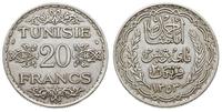20 franków 1353H / AD1934, srebro 19.92 g