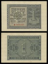 1 złoty 1.03.1940, seria B 9091137, Lucow 766 (R